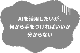 AIを活用したいが、何から手をつければいいか分からない